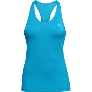 imageUnder Armour Womens HeatGear Racer TankEquator Blue 417Metallic Silver