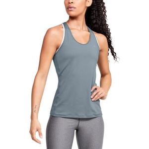 imageUnder Armour Womens HeatGear Racer TankHushed Turquoise 396Metallic Silver