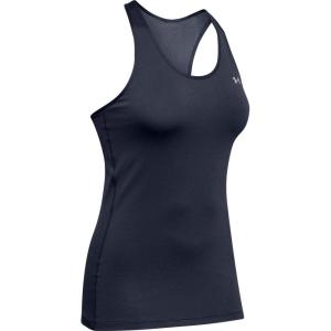 imageUnder Armour Womens HeatGear Racer TankMidnight Navy 410Metallic Silver