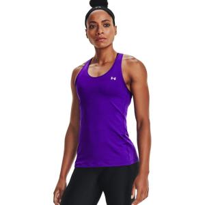 imageUnder Armour Womens HeatGear Racer TankPurple Zest 754Metallic Silver