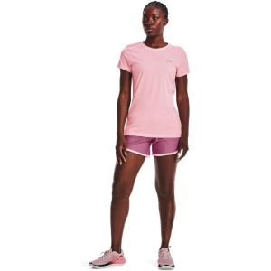 imageUnder Armour Womens Tech ShortSleeve TShirt647 Prime Pink   Metallic Silver