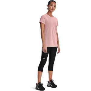 imageUnder Armour Womens Tech ShortSleeve TShirtRetro Pink 676Metallic Silver