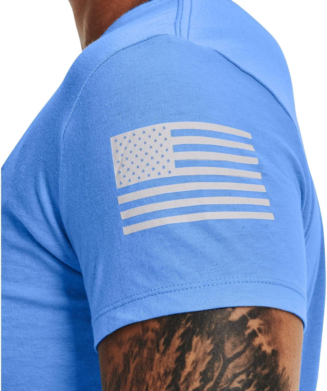 imageUnder Armour Womens New Freedom Logo TShirt475 Carolina Blue   Halo Gray