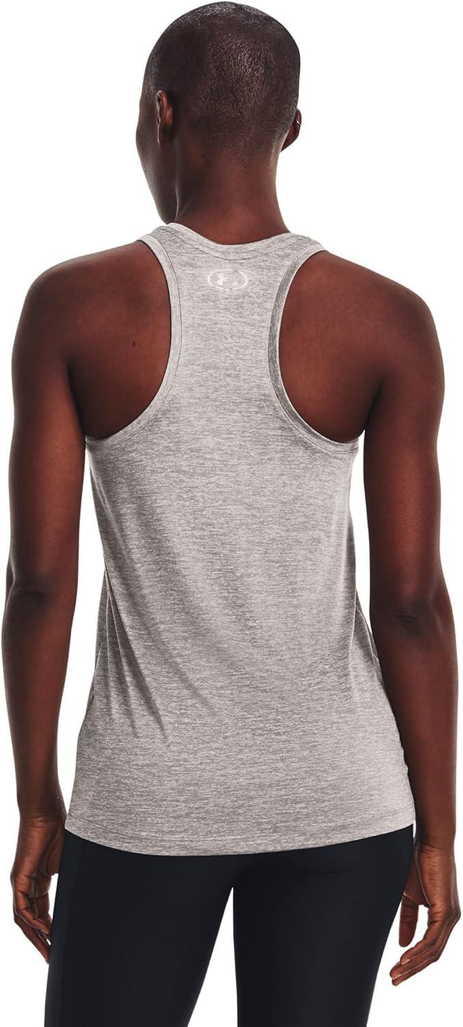 imageUnder Armour Womens Tech Twist Tank Top294 Pewter  White  Metallic Silver