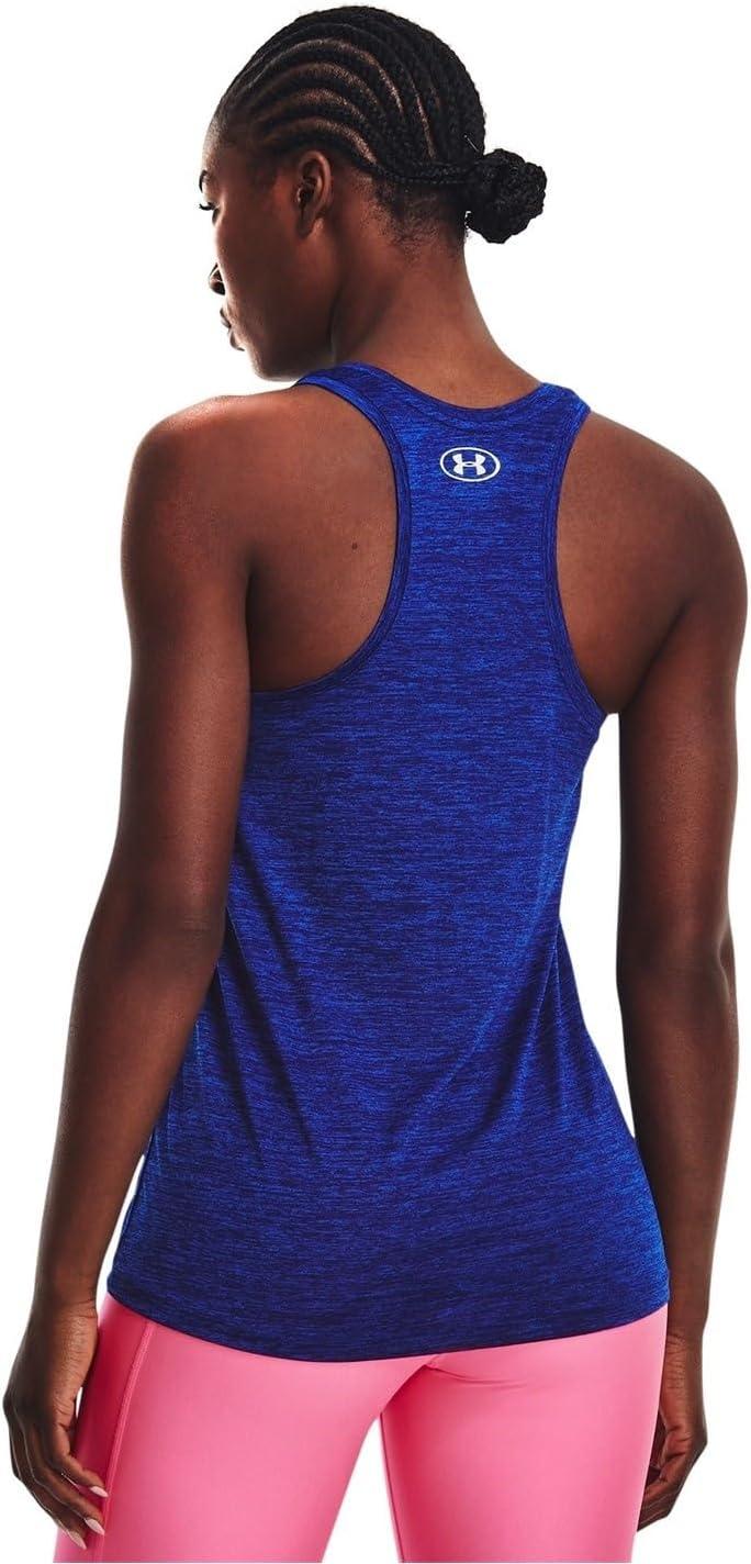 imageUnder Armour Womens Tech Twist Tank Top456 Bauhaus Blue  Versa Blue  Metallic Silver