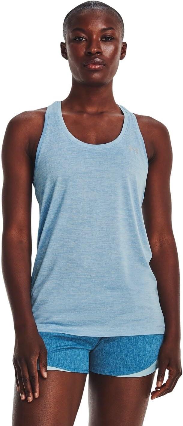 imageUnder Armour Womens Tech Twist Tank Top490 Blizzard  White  Metallic Silver