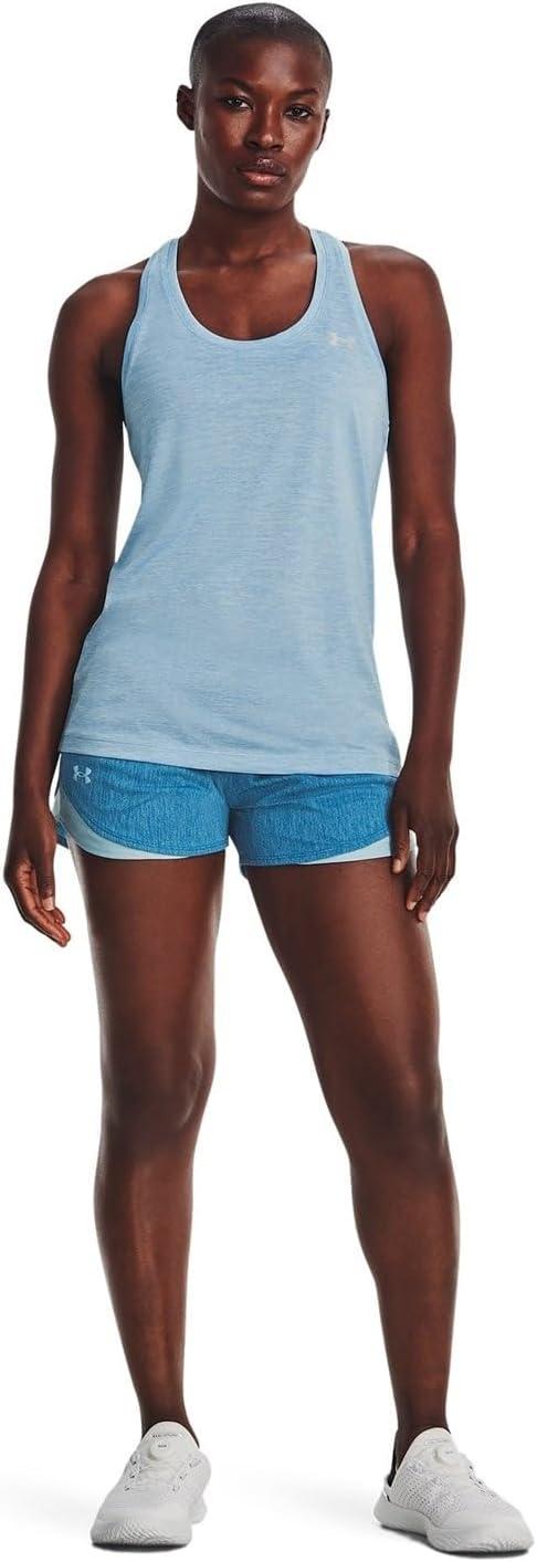 imageUnder Armour Womens Tech Twist Tank Top490 Blizzard  White  Metallic Silver