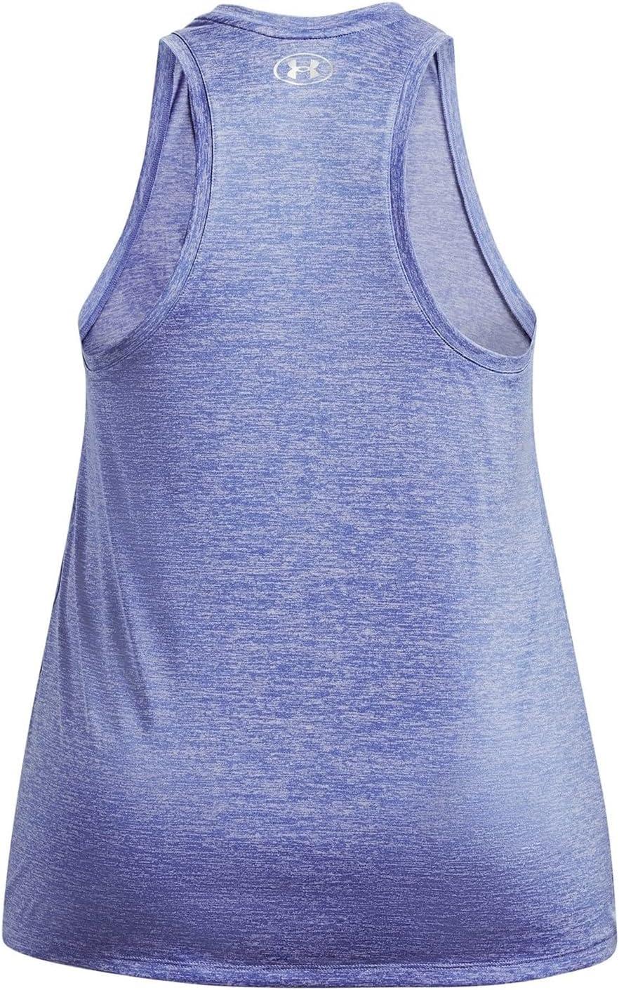 imageUnder Armour Womens Tech Twist Tank Top495 Baja Blue  Nebula Purple  Metallic Silver