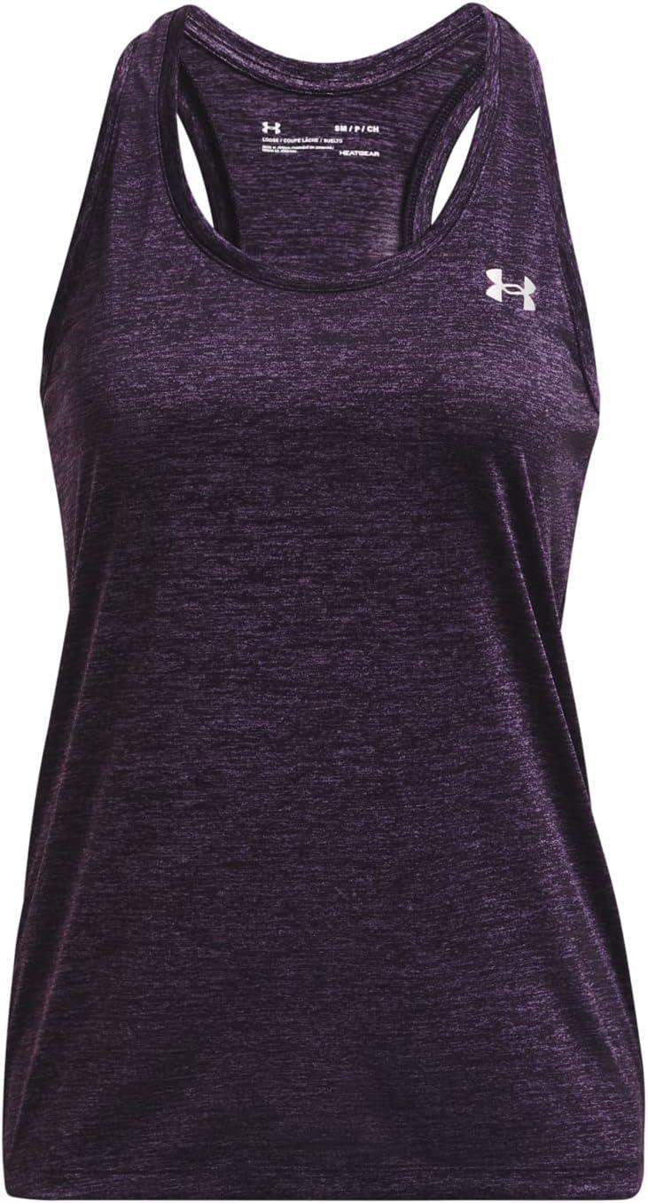 imageUnder Armour Womens Tech Twist Tank Top541 Tux Purple  Retro Purple  Metallic Silver