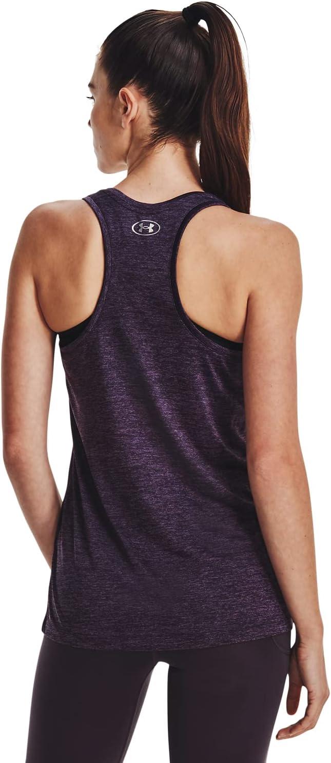 imageUnder Armour Womens Tech Twist Tank Top541 Tux Purple  Retro Purple  Metallic Silver
