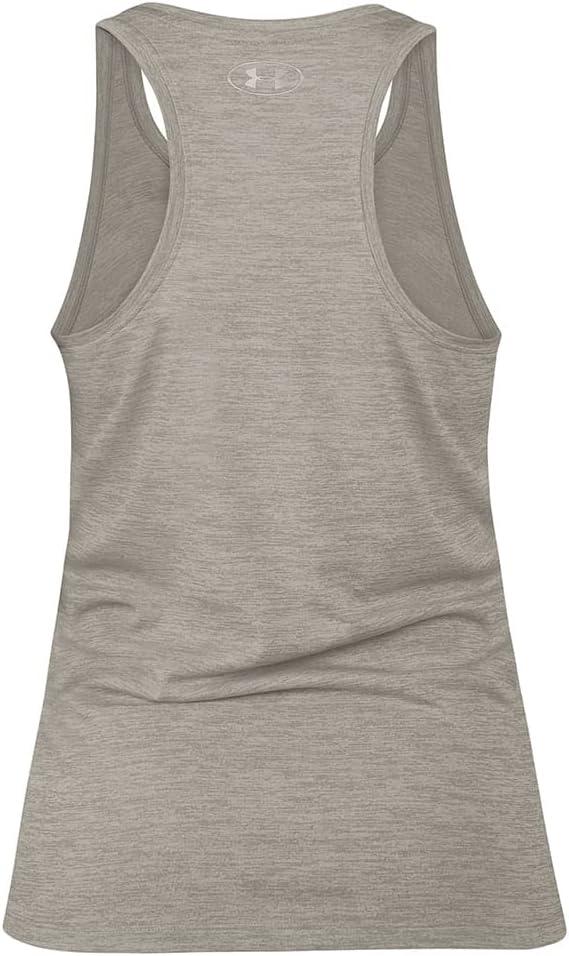 imageUnder Armour Womens Tech Twist Tank Top558 Tin  Ghost Gray  Metallic Silver