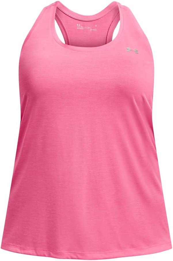 imageUnder Armour Womens Tech Twist Tank Top640 Pink Punk   Metallic Silver