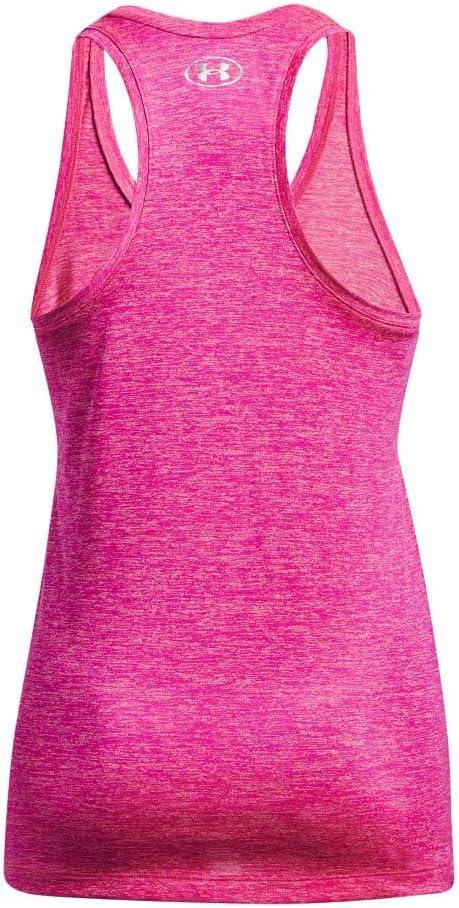 imageUnder Armour Womens Tech Twist Tank Top652 Rebel Pink  Pink Elixir  Metallic Silver