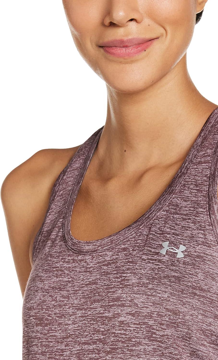 imageUnder Armour Womens Tech Twist Tank TopAsh Plum 554Metallic Silver