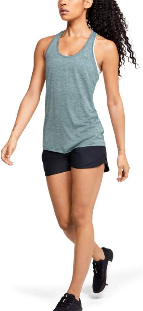 imageUnder Armour Womens Tech Twist Tank TopHushed Turquoise 396Metallic Silver