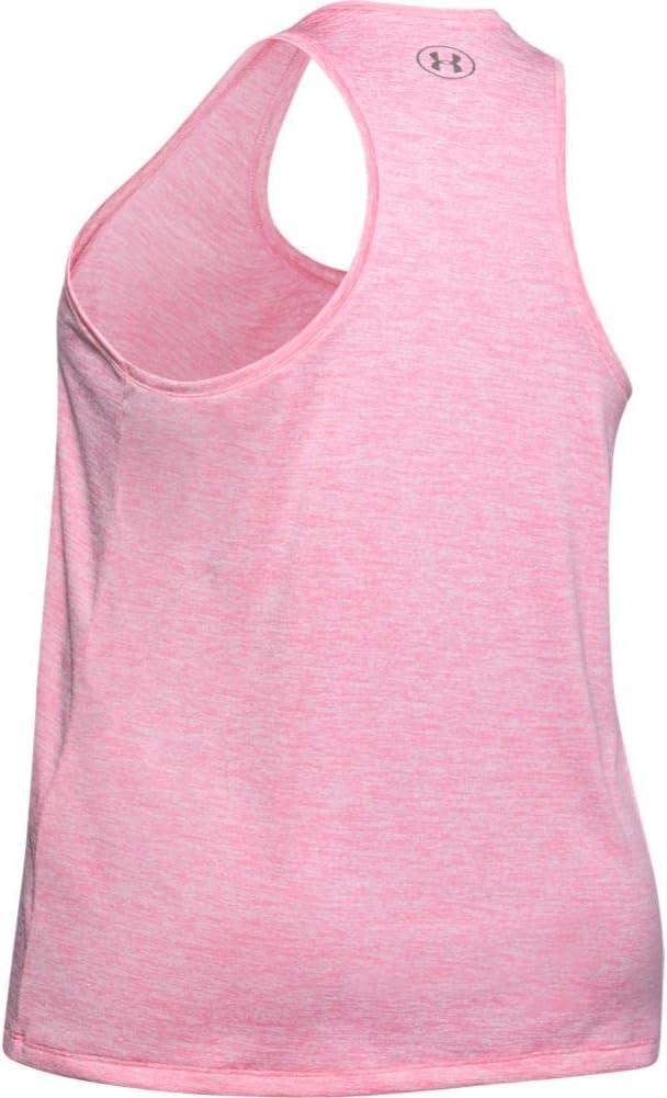 imageUnder Armour Womens Tech Twist Tank TopLipstick 691Metallic Silver
