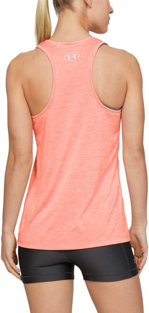 imageUnder Armour Womens Tech Twist Tank TopPeach Plasma 836Metallic Silver
