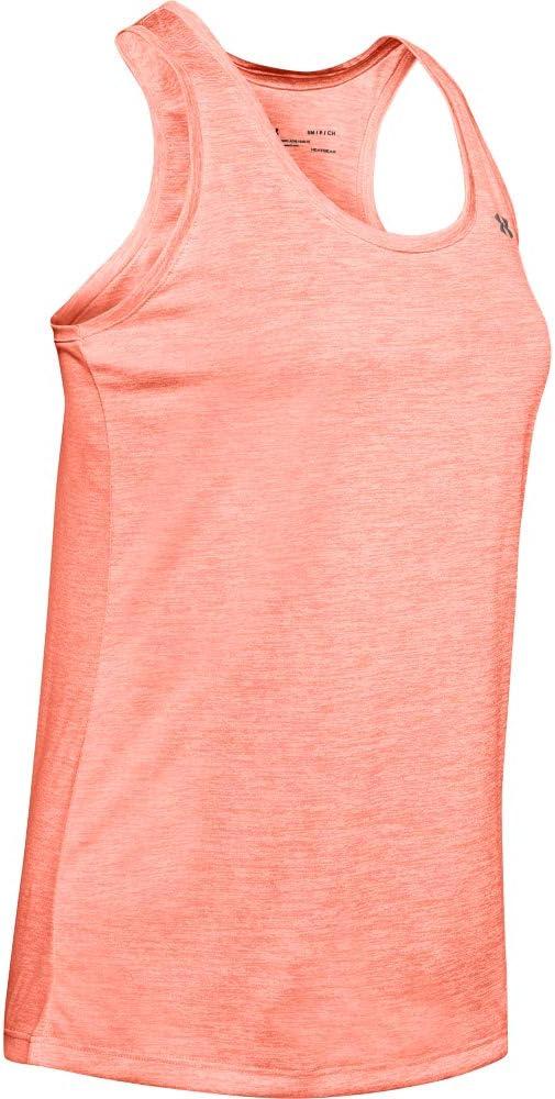 imageUnder Armour Womens Tech Twist Tank TopPeach Plasma 836Metallic Silver