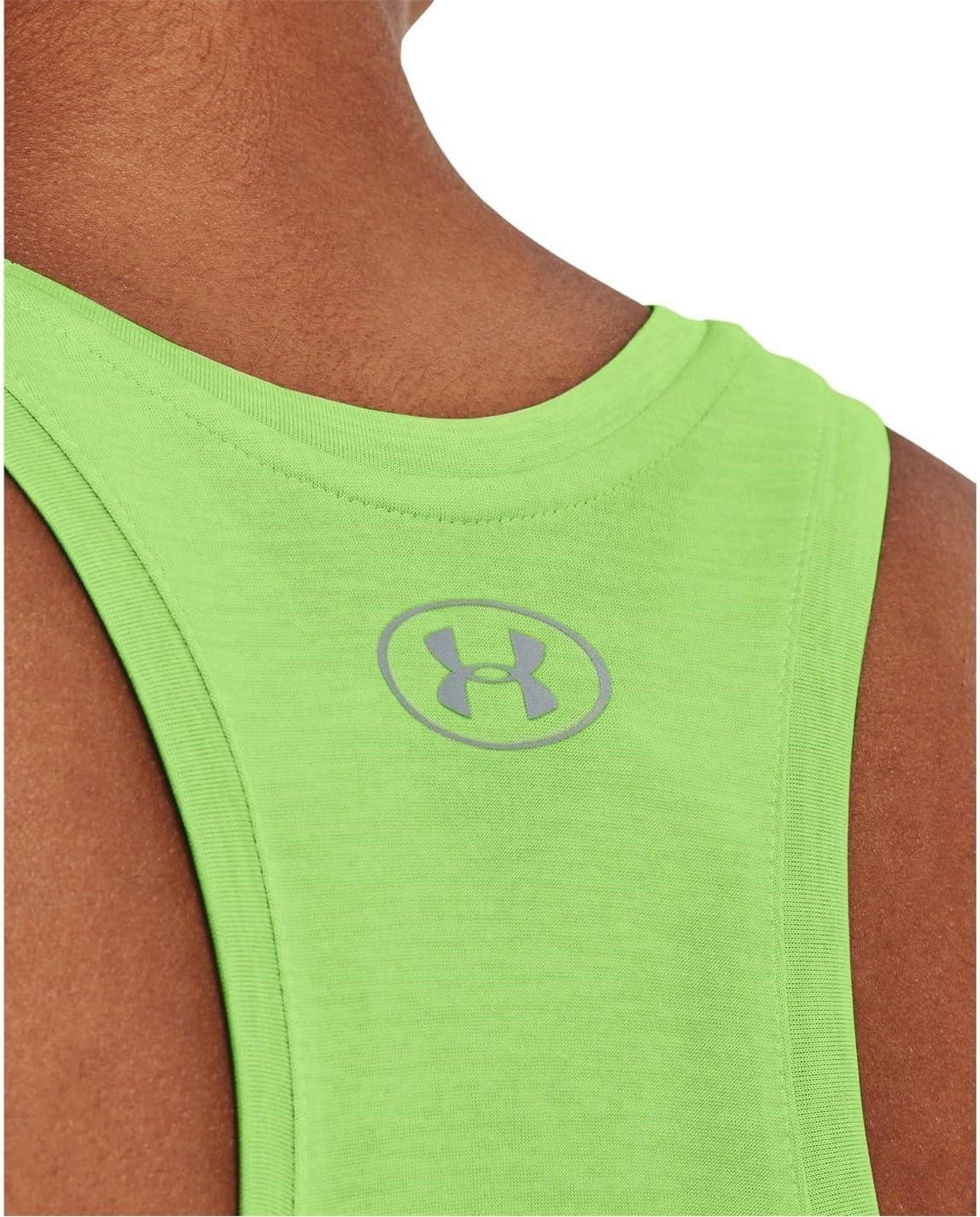 imageUnder Armour Womens Tech Twist Tank TopQuirky Lime 752Metallic Silver