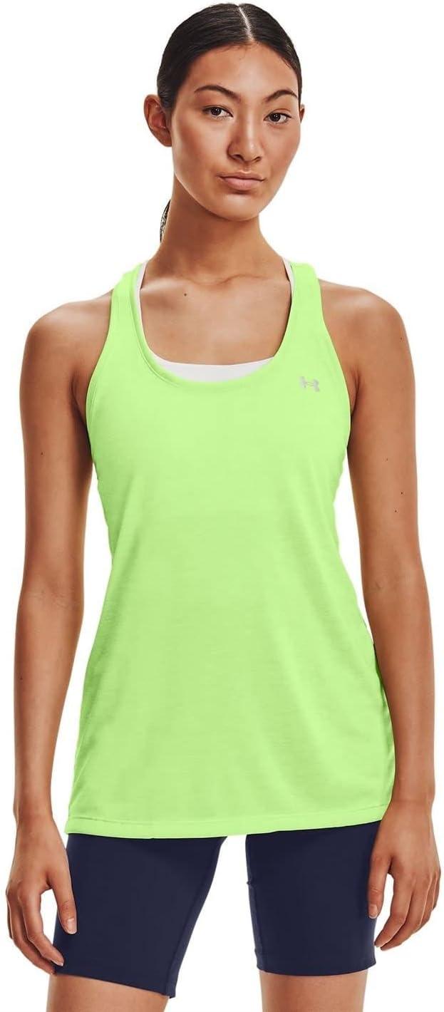 imageUnder Armour Womens Tech Twist Tank TopSummer Lime 162Metallic Silver