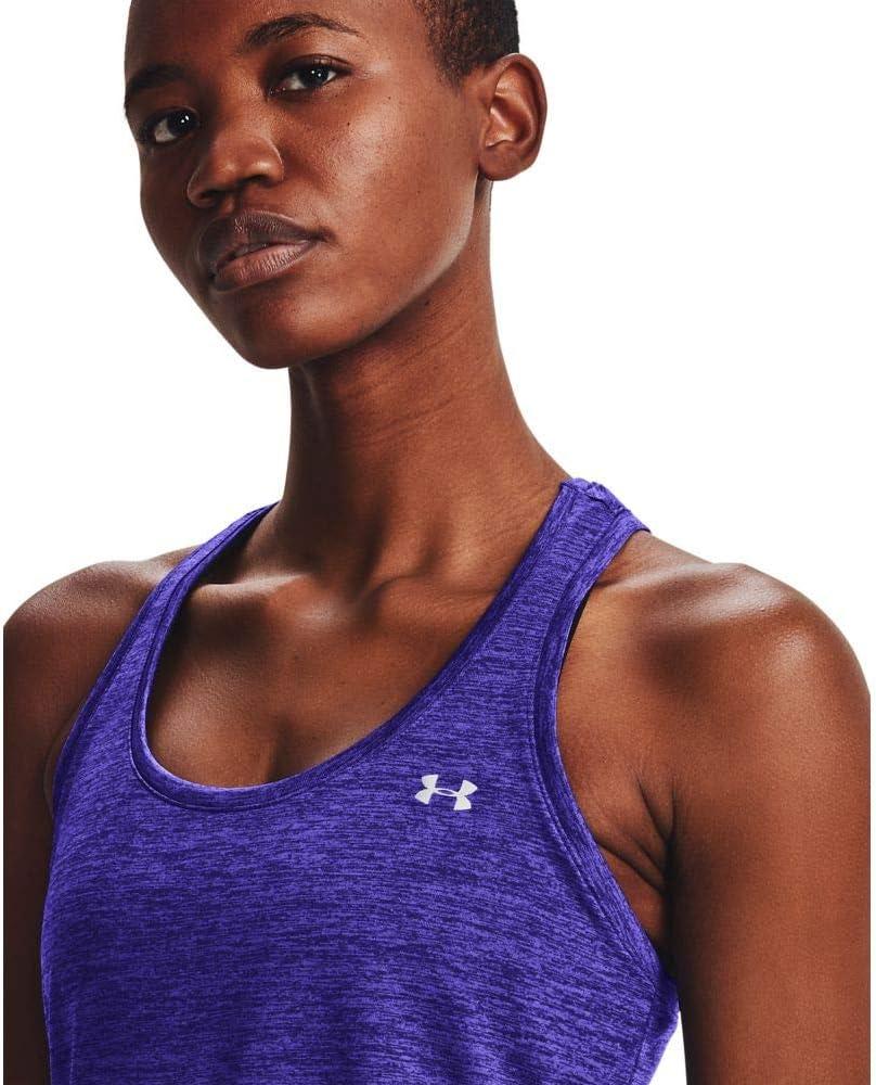 imageUnder Armour Womens Tech Twist Tank TopUltra Indigo 409Metallic Silver