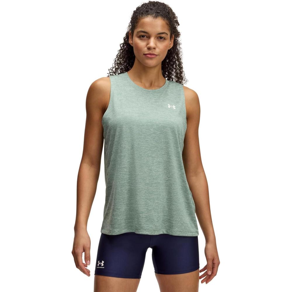 imageUnder Armour Womens Tech Twist Tank Top348 Silica Green   White