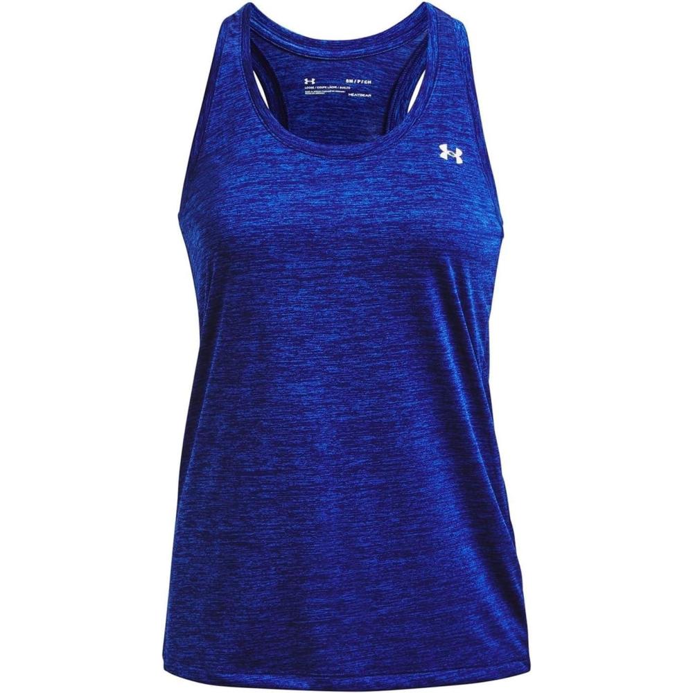 imageUnder Armour Womens Tech Twist Tank Top456 Bauhaus Blue  Versa Blue  Metallic Silver