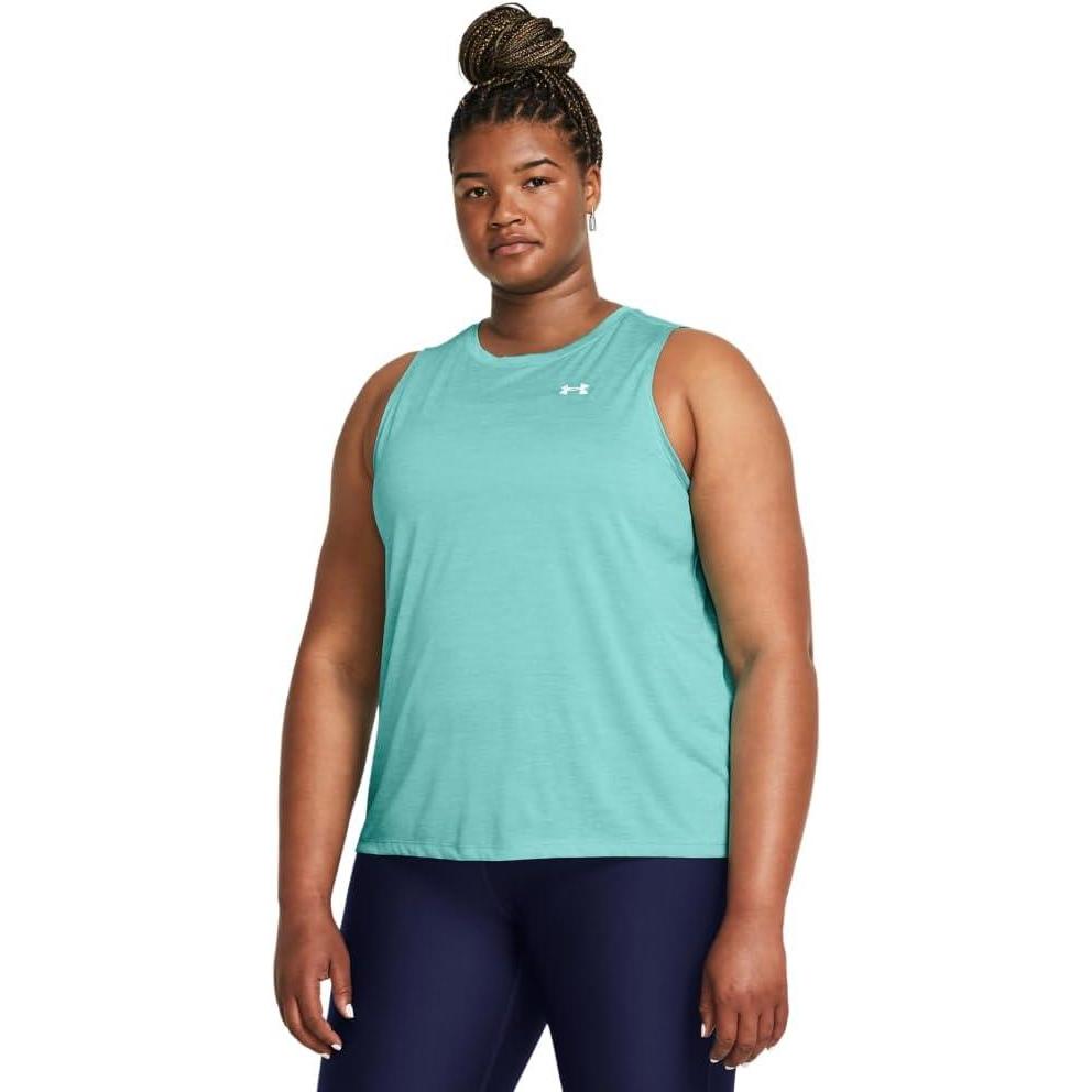 imageUnder Armour Womens Tech Twist Tank Top482 Radial Turquoise   White