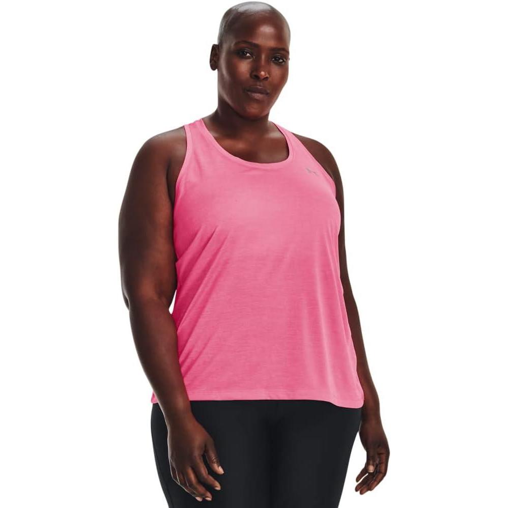 imageUnder Armour Womens Tech Twist Tank Top640 Pink Punk   Metallic Silver