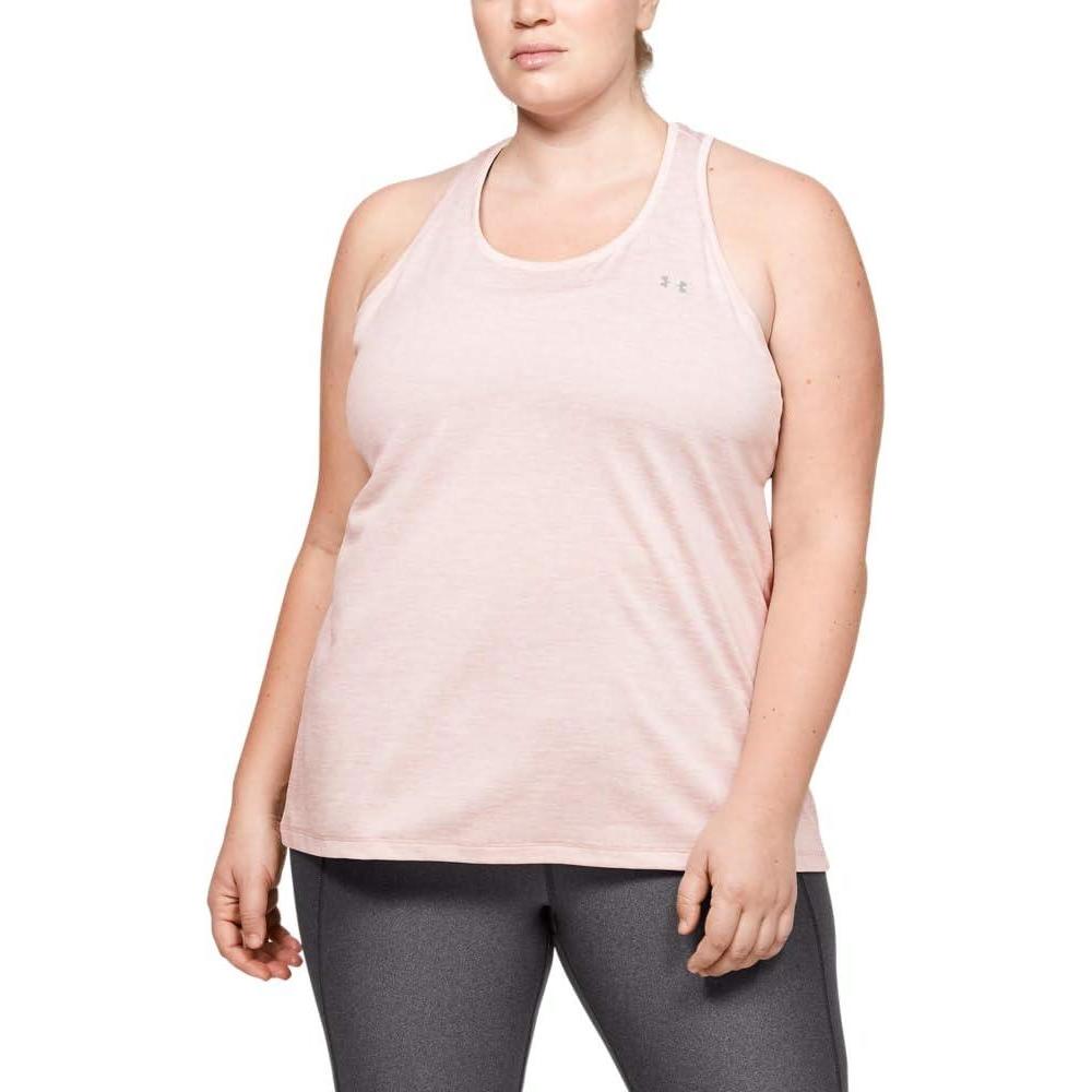 imageUnder Armour Womens Tech Twist Tank TopDash Pink 667Metallic Silver