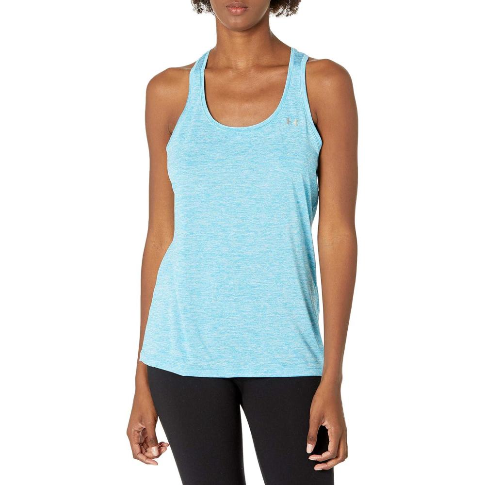 imageUnder Armour Womens Tech Twist Tank TopEquator Blue 417Metallic Silver