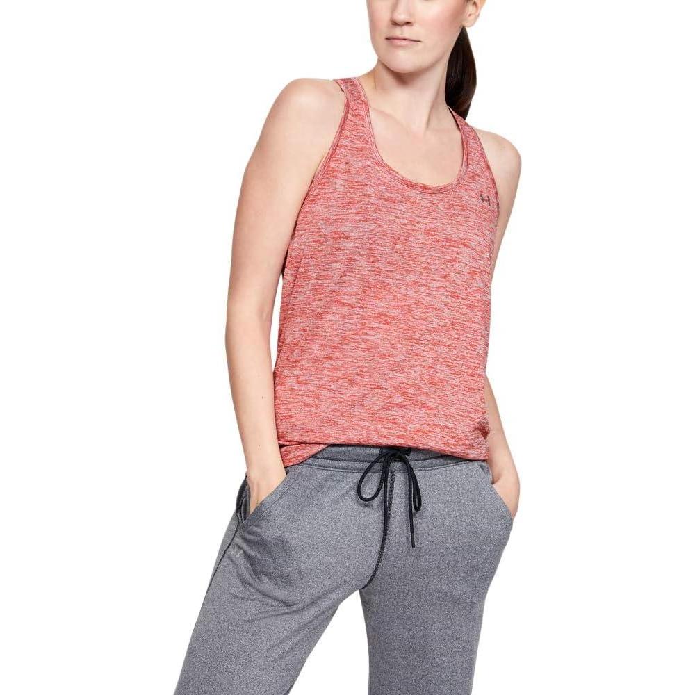imageUnder Armour Womens Tech Twist Tank TopFractal Pink 692Metallic Silver