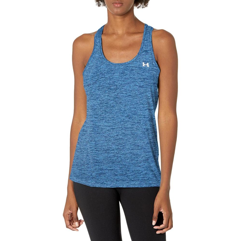 imageUnder Armour Womens Tech Twist Tank TopIndigo 405Metallic Silver