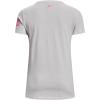 imageUnder Armour Womens New Freedom Logo TShirt015 Halo Gray Light Heather   Pink Edge