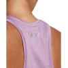 imageUnder Armour Womens Tech Twist Tank Top174 Fresh Orchid  White  Metallic Silver