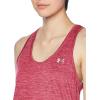 imageUnder Armour Womens Tech Twist Tank Top635 Charged Cherry  Rebel Pink  Metallic Silver