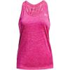 imageUnder Armour Womens Tech Twist Tank Top652 Rebel Pink  Pink Elixir  Metallic Silver
