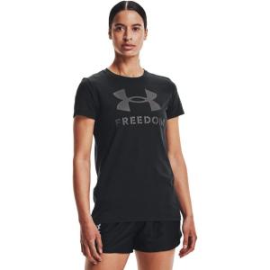 imageUnder Armour Womens New Freedom Logo TShirtBlack 001Graphite