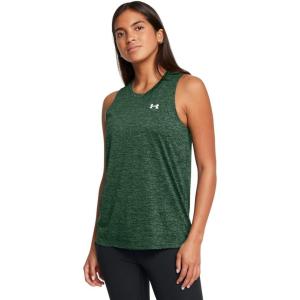 imageUnder Armour Womens Tech Twist Tank Top301 Forest Green   White