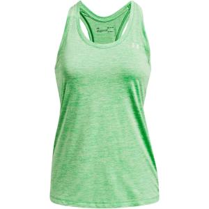 imageUnder Armour Womens Tech Twist Tank Top328 Extreme Green  Phosphor Green  Metallic Silver