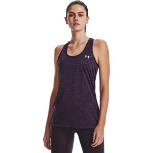 imageUnder Armour Womens Tech Twist Tank Top541 Tux Purple  Retro Purple  Metallic Silver