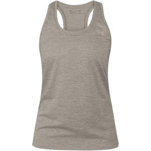 imageUnder Armour Womens Tech Twist Tank Top558 Tin  Ghost Gray  Metallic Silver
