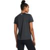 imageUnder Armour Womens Tech Bubble Short Sleeve Crew001 Black  Castlerock  White