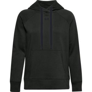 imageUnder Armour Womens Rival Fleece PullOver HoodieBaroque Green 310Black