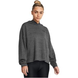 imageUnder Armour Womens Rival Terry Oversized Hoodie025 Castlerock Full Heather   White