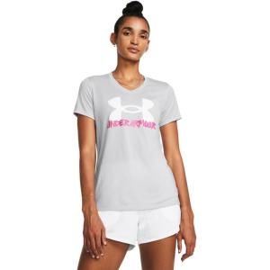 imageUnder Armour Womens Tech Marker Solid Short Sleeve T Shirt014 Halo Gray   White
