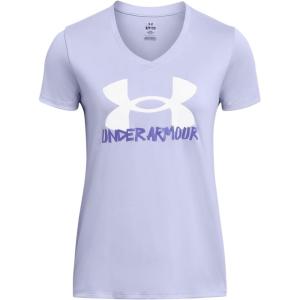 imageUnder Armour Womens Tech Marker Solid Short Sleeve T Shirt539 Celeste   White