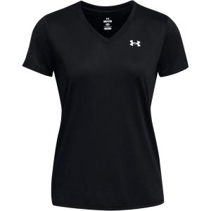 imageUnder Armour Womens Tech Short Sleeve V Neck001 Black   White