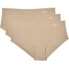 imageUnder Armour Womens 3Pack Pure Stretch No Show Hipster Underwear AllDay Comfort ampamp UltraSoft Fit249 Beige  Beige  White