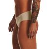 imageUnder Armour Womens 3Pack Pure Stretch No Show Hipster Underwear AllDay Comfort ampamp UltraSoft Fit249 Beige  Beige  White